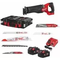 Сабельная пила Milwaukee M18 FSZ100P 4933498242 (с 2-мя АКБ, кейс) фото