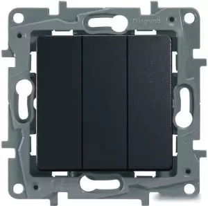 Выключатель ABB Basic 55 1012-0-2173 (шато-черный) фото