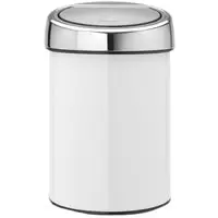 Мусорное ведро Brabantia Touch Bin 3 л (белый/стальной) фото