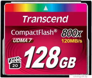 Карта памяти Transcend 800x CompactFlash Premium 128GB (TS128GCF800) фото