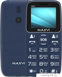 Кнопочный телефон Maxvi B110 (синий) фото