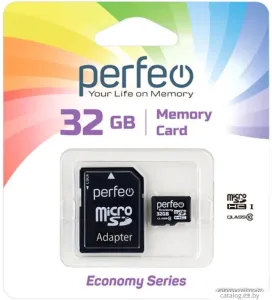 Карта памяти Perfeo microSDHC PF32GMCSH10AES 32GB (с адаптером) фото