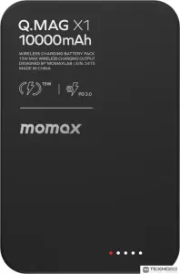 Внешний аккумулятор Momax Q.Mag X1 Magnetic IP117A 10000mAh (черный) фото