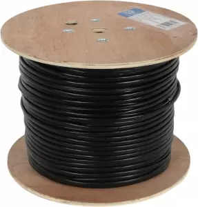 Кабель сетевой Ningbo FTP 4 пары cat5E solid 0.5мм Cu molded 305м серый outdoor стальной трос фото