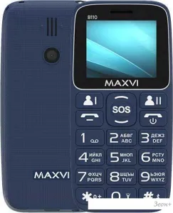 Кнопочный телефон Maxvi B110 (синий) фото