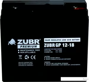 Аккумулятор для ИБП Zubr GP 12-18 фото