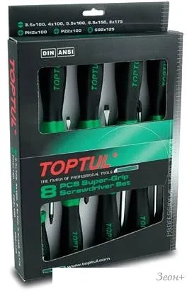 Набор отверток Toptul GAAE0821 8 предметов фото