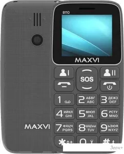 Кнопочный телефон Maxvi B110 (серый) фото