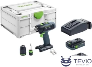 Дрель-шуруповерт Festool T 18+3 HPC 4.0 I-Plus 576446 (с 2-мя АКБ 4 Ач, кейс) фото