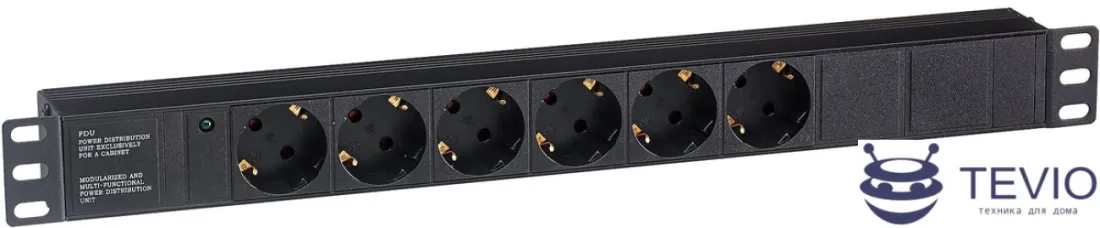 Блок розеток ExeGate ServerPro PDU-19H601 Al-6S-C14 фото