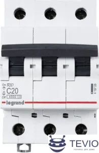 Выключатель автоматический Legrand RX3 4.5ka 20а 3п C 419709 фото