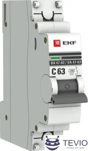 Выключатель автоматический EKF PROxima ВА 47-63 1Р 63А (C) mcb4763-1-63C-pro фото