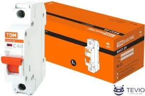 Выключатель автоматический TDM Electric ВА 47-29 1Р 40А (C) 4.5кА SQ0206-0078 фото