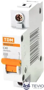 Выключатель автоматический TDM Electric ВА 47-63 1Р 20А (C) 4.5кА SQ0218-0004 фото