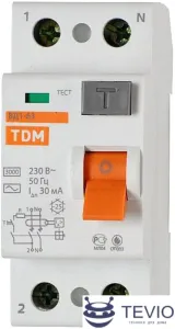 Устройство защитного отключения TDM Electric ВД1-63 2Р 25А 30мА SQ0203-0008 фото