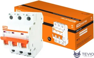 Выключатель автоматический TDM Electric ВА 47-29 3Р 10А (C) 4.5кА SQ0206-0107 фото