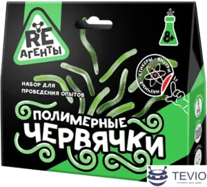 Набор для опытов Re-Агенты Полимерные червячки EX020T (зеленый) фото