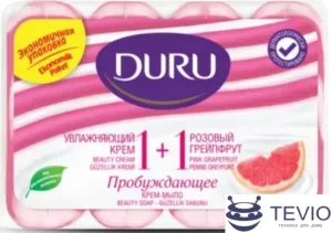 Duru Набор мыла 1+1 Увлажняющий крем и розовый грейпфрут 4x80 г фото