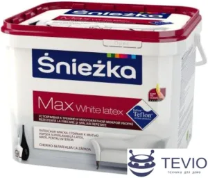 Краска Sniezka Max White Latex 1 л (белоснежный) фото