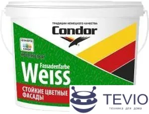 Краска Condor Fassadenfarbe Weiss 7.5 кг (белый) фото