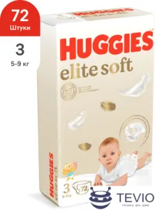 Подгузники Huggies Elite Soft 3 (72 шт) фото