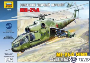 Сборная модель Звезда Советский ударный вертолет Ми-24А фото