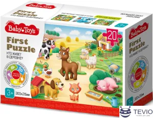 Мозаика/пазл Baby Toys First Puzzle. Кто живет в Деревне 04189 фото