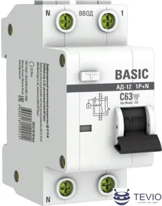 Дифференциальный автомат EKF Basic АД-12 1P+N 63А 30мА АС C DA12-63-30-bas фото