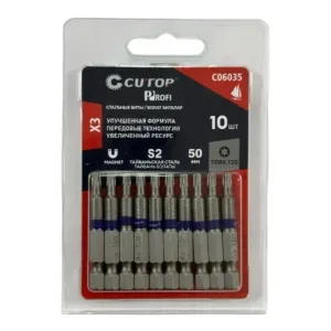 Бита стальная CUTOP C06035, TORX T20х50 мм, 10 шт/упак фото