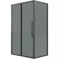 Душевой уголок Grossman Cosmo 130x80x195 120.K33.02.1380.21.10 (черный матовый/тонированное стекло) фото