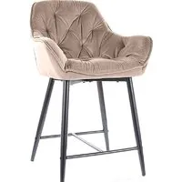 Стул с подлокотниками Signal Cherry H-2 Velvet (bluvel 28 бежевый/черный мат) фото