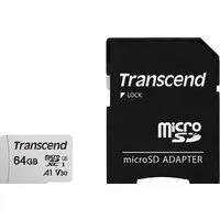 Карта памяти Transcend microSDXC 300S 64GB + адаптер фото