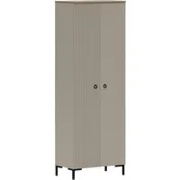 Шкаф распашной Black Red White Domenica SZF2D/70 (глиняный серый/дуб сильвержек ореховый) фото