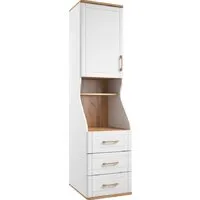 Шкаф-пенал Modula Карпин INV01HS-1D3S-502/621/2014(02) (дуб натюрель/белый премиум) фото