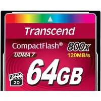 Карта памяти Transcend 800x CompactFlash Premium 64GB (TS64GCF800) фото