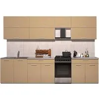 Готовая кухня Интерлиния Мила Gloss 50-29 (капучино глянец) фото