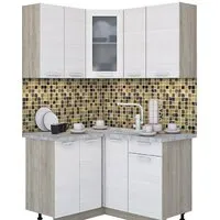 Готовая кухня Интерлиния Мила 12x13 (вудлайн кремовый) фото
