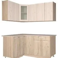 Готовая кухня Интерлиния Мила 12x18 (дуб белый/дуб серый) фото