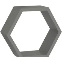 Полка Domax FHS 300 Hexagonal Shelf SZ / 67702 300x260x115x18 (серый) фото