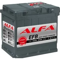 Автомобильный аккумулятор ALFA EFB 50 R (50 А·ч) фото