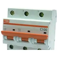 Выключатель автоматический TDM Electric ВА 47-100 3Р 100А (C) 10кА SQ0207-0077 фото
