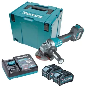 Угловая шлифмашина Makita GA029GM201 (с 2-мя АКБ, кейс) фото