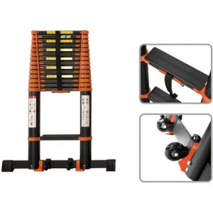 Лестница телескопическая 1-секц. алюм. 350см, 9 ступ. 8,5кг BLACK LINE STARTUL (ST9931-035) фото