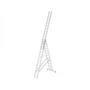 Лестница алюм. 3-х секц. 356/949/376см 3х14 ступ., 21,5кг PRO STARTUL (ST9942-14) фото
