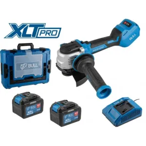 Аккум. углошлифмашина BULL CSG 1812-1 SR Xcase XLTpro 2x6 Ач БЕСЩЕТ, 125 мм, рег. об., 10 000 об/мин фото