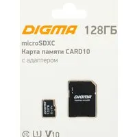 Карта памяти Digma MicroSDXC Class 10 Card10 DGFCA128A01 фото
