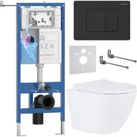Унитаз подвесной Roxen Antares в комплекте с инсталляцией StounFix Dual Fresh 6 в 1 868609 (кнопка: оружейная сталь матовая) Унитаз подвесной Roxen Antares в комплекте с инсталляцией StounFix Dual Fresh 6 в 1 868609 (кнопка: оружейная сталь матовая) фото