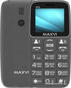 Кнопочный телефон Maxvi B110 (серый) фото