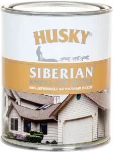 Краска Husky Siberian Акриловая для дерева 0.9 л (бежевый RAL 1019) фото