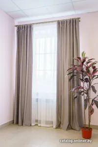 Комплект штор Decoretto Нубук НСС-K17 1.25x2.5 м (светло-серый, 2 шт) фото
